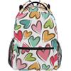 Zltegako Zaino per bambini ragazzi 2 ° grado San Valentino colorato carino cuori luminosi zaino scuola per ragazzi laptop adolescenti, San Valentino colorato carino cuori luminosi, piccolo, Come nella