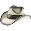 LXJLXD Cappello da cowboy per uomo e donna, cappello di paglia intrecciato con strass, divertente cappello da festa in stile western, cappello protettivo per viaggi e gite in spiaggia, bianco, XL-4XL