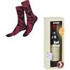 EAT MY SOCKS - Calzini originali e divertenti - Design a forma di vino rosso - Calzini di media lunghezza - Comfort e durata - Ideali per uomini e donne - Taglie da 36 a 45-1 paio