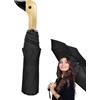 jlceh Ombrello Duckhead per Adulti - Da Viaggio Antivento a 8 Stecche | Pieghevole Portatile Con Manico in Legno per Uomo