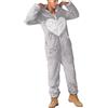 TDEOK Pigiama da uomo, invernale, caldo, lungo, in due pezzi, in pile, da casa, da donna, set di pigiama invernale, spesso, caldo, con scollo rotondo, pigiama in flanella, pigiama con cappuccio,