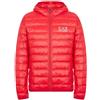 EA7 Emporio Armani Giubbotto Uomo Piumino packable Core Identity con cappuccio Modello 8NPB02 PN29Z Colore Rosso American Beauty Misura M