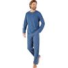 Damart - Pigiama in Maglia Jersey Uomo, Blu marino, XL