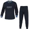 Navigare Pigiama Uomo Lungo Serafino Caldo Cotone Interlock Art. 140811 (54/XXL, Bluette)