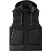 Peuignao Gilet smanicato Uomo Giubbotto smanicato Uomo Invernale Gilet Imbottito Uomo Giubbino Smanicato Gilet Trapuntato con Cappuccio Uomo Imbottiti Taglie Forti Giacca senza Maniche Bodywarmer Uomo Nero 7XL