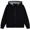FREDDY - Felpa Donna Comfort con Zip E Cappuccio con Interno Maculato, Donna, Nero, Small