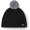 Eisbär Berretto da donna e uomo Jamie Pompon - Merino unisex con pile protegge dal freddo e dal vento - Classico berretto con pompon colorato a maglia dall'Austria, Nero , Taglia unica