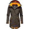 MARIKOO Soulinaa - Giacca softshell da donna per le mezze stagioni, con cappuccio, taglie XS-3XL, grigio, S