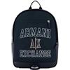 Armani Exchange A|X ARMANI EXCHANGE - Zaino grande campus Capsule Ax con logo, Blu navy/blu navy/blu navy, L