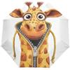 GAIREG Ombrello da viaggio con giraffa con cappotto, antivento, apertura automatica, pieghevole, pieghevole, compatto, per pioggia