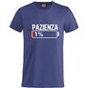 BrolloGroup T-Shirt Uomo Pazienza 1% Magliette Simpatiche PS 27431-A001 (Cobalto, M)