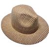 Jixin4you Fedora Cappelli a tesa larga Panama Cap Unisex Classico Lana Tesa Piatto Chiesa Derby Morbido Elegante Jazz Inverno Cappello, Donna, YYL20201112lai146a, C: Marrone a scacchi, Taglia unica