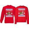 Overthetee Coppia Felpe Girocollo Uomo Donna Natale - Buon Natale Dab - Dabbare - Santa Claus - Unicorno - Ragazzo - Ragazza - Felpa Natalizia - Coordinato