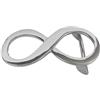 BELTINGER Fibbia per cintura Infinity 4,0 cm | Fibbia intercambiabile per cintura 40mm solida | Cintura intercambiabile fino a 4cm | Argento lucido