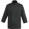 EGOCHEF - Giacca Cuoco Manica Lunga 100% Microfibra (S, Black)