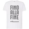 Soho Milano Maglietta T-Shirt Tifoso Juventino Bianco Nero "Fino alla Fine" - Idea Regalo per i tifodi bianconeri (IT, Testo, L, Regular, Regular, Bianco, Juventino)