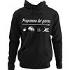 Vulfire Felpa con Cappuccio Unisex Camionista Programma del Giorno, Accessori Camion, Abbigliamento Camionista Gadget, Maglia Camionista Uomo Donna, Felpe Divertenti Camion (Nero, L)