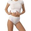 SNELLY 6 Slip Donna Midi Contenitivo con Tassello Antibatterico Art. V135 (5, Bianco)