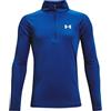 Under Armour Maglietta sportiva da ragazzo UA Tech 2.0 con mezza zip a maniche lunghe, Atlantide Blu, 9-10 Anni