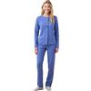 Noidinotte; more than pyjamas Noidinotte - Pigiama Donna in Caldo Cotone con abbottonatura Frontale Articolo Cuoricini. - XL Blu
