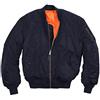 HiFacon MA-1 - Giacca da uomo classica da volo Blu Navy - Poliestere XS