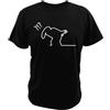 TRdUaNGS Balum La Linea Print Camisetas Homme Tshirt Fashion T Shirt Men O-Neck Black Short Sleeve T-Shirts Tees Tops Black XXL