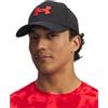 Under Armour Blitzing cap Stretch Fit Cappello, (005) Nero / / Rosso Racer, S/M Uomo