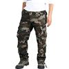 Generic Pantaloni da esterno da uomo | Pantaloni da lavoro da uomo militari mimetici pantaloni multi tasche pantaloni cargo chiusura con zip pantaloni da campeggio escursionismo durevoli pantaloni larghi