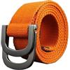 KONGNY Cinture In Tela Da Uomo Cintura Tattica Con Cinturino Da Uomo Per Cinture Con Fibbia Ad Anello, Arancia, 140cm