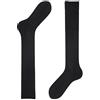 Ciocca Calza lunga liscia in lana seta - 6 paia. - MADE IN ITALY nero 10/10,5 (scarpa 40/41)
