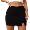 Generic Gonna a Tubino Elasticizzata Aderente con Spacchi Laterali a Vita Alta e Pantaloncini incorporati, per Abbigliamento Casual e da festa23