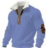 DUHGBNE Felpa Zip Uomo Invernale Felpa Senza Cappuccio Uomo Effetto Lana Merino Calore Naturale Senza Peso Collo Arrotondato Confortevole Elegante sotto Pile da Lavoro Invernale