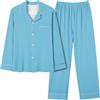 Eauptffy Set Pigiama Donna Invernale, Pigiama Donna Caldo Cotone Pigiameria Stampa Per Loungewear Elegante Indumenti Da Notte Kawaii Perfetti Per Dormire Casual Loungewear Natale Halloween