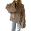 Generic Maglioni Donna a Collo Alto Saldo Lunghe Garzata Barca Orsetto Tecnica Disegno Colletto R Micropile Super Casual Flanella Americano Zebrate Gioiello Jacquard Trapezio Raven