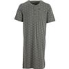 Henry Terre Camicia da notte da uomo, a maniche corte, sul petto, girocollo, abbottonatura, M-XXL, grigio., L