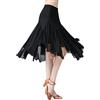 AFAVOM Gonne da Ballo per Le Donne da Sala da Ballo Lungo Swing Valzer Latino Salsa Danza del Ventre Gonna Flamenco Abito Costume, Nero, Taglia Unica