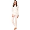 Linclalor - Pigiama in Cotone Invernale da Donna Aperto - 2115260 - Panna/Skin, 44