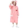 DeHolifer Vestaglia Unisex in Flanella Accappatoio Forme Animali Asciugamano con Cappuccio e Tasche Vestaglie Monopetto Accappato per Bambini Ragazzi Indumenti da Notte Asciugamani Morbido Poncho