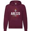 Tipolitografia Ghisleri Felpa Ultras Granata Arezzo Stemma Tifosi Calcio - Clicca personalizza per Taglia