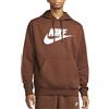 Nike Felpa da Uomo con Cappuccio Club Graphic Marrone Taglia S Codice BV2973-259