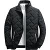 SimidunEUR Giubbotto Cotone Uomo Invernale Calda Giubbino Casual Jacket Comodi Giubbotti Slim Fit Elegante Giubbotto Da Lavoro Maniche Lunghe Antivento Giacca,Nero,L