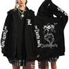 RWRAPS Anime Death Note Cerniera Felpa Giapponese Manga Grafica Unisex Felpa con Cappuccio e Zip Giacca Casual Manica Lunga Streetwear Coat