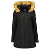 Geographical Norway Adelaide Lady - Giacca Donna Imbottita Calda Autunno-Invernale - Cappotto Caldo - Giacche Antivento A Maniche Lunghe e Tasche - Abito Ideale (Nero XXL)