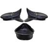 KN - Cappellino da motociclista in vera pelle, con catena Nero XL