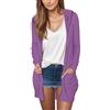 Generico Balck+ Mio Cardigan Donna Cotone Giacca Cardigan con Cappuccio con Cappuccio a Maniche Lunghe Tascabile Tinta Unita I in