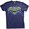 BATMAN Licenza Ufficiale Gotham City Uomo Maglietta (Blu Scuro), Medium