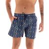 Giosal Costume Uomo Boxer Mare Fantasia Quadrettini Elastico in Vita Tasche Laterali (L, Viola)
