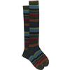 Gallo Calze lunghe verde foresta a righe multicolor