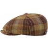 Stetson 8 Panel Coppola a Quadri Multicolore Berretto Newsboy Prodotto in UE Uomo Autunno Inverno