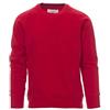 PAYPER Mistral+ Felpa Girocollo da Uomo a Manica Lunga Raglan Misto Cotone Polsini Vita in Costina Elasticizzata Rosso (M)